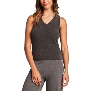 Barefoot Dreams Womens  Ribbed Tank Top, Grey